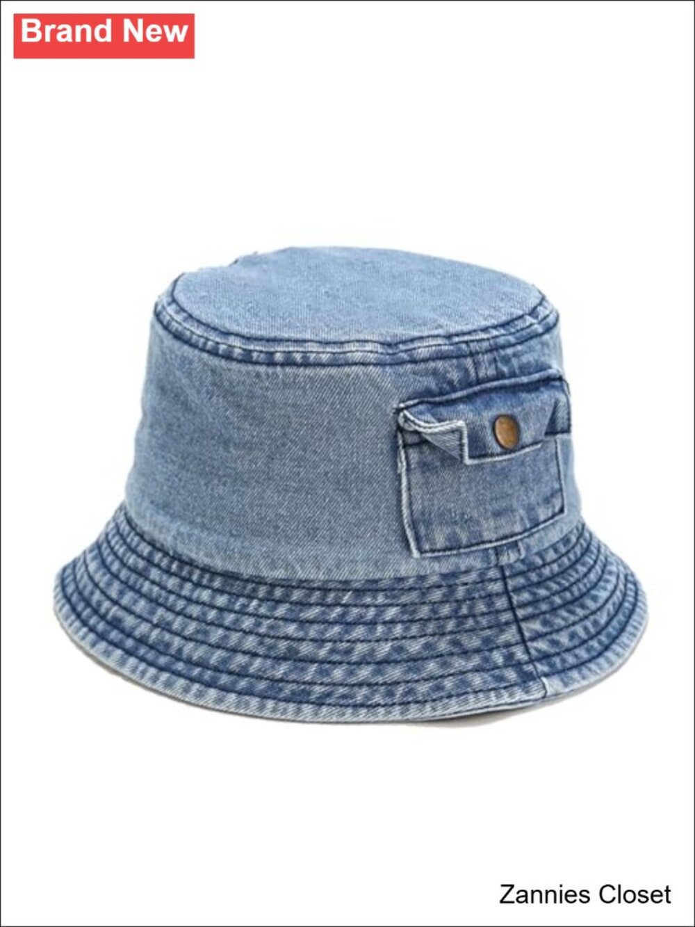 🤠 Denim Bucket Hat Cotton Polyester Washed Sun Cap Beach Fisherman Unisex